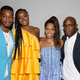 “If Beale Street Could Talk” cast members Stephan James, left, KiKi Layne, Regina King, and the film’s Academy Award-winning, director Barry Jenkinsin in the Essence.com press room